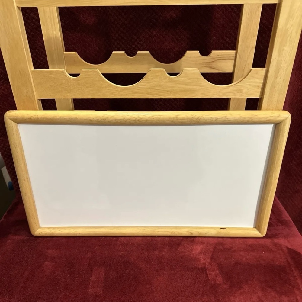 Wine Rack Light Wood. Holds 24 Bottles. Has Removable Table Top. Great Condition - Picture 9 of 10